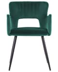 Miniatyrbild 3 av 9: Set med 2 SANILAC Emerald Velvet matstolar Lumarko!