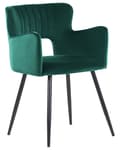 Miniatyrbild 4 av 9: Set med 2 SANILAC Emerald Velvet matstolar Lumarko!