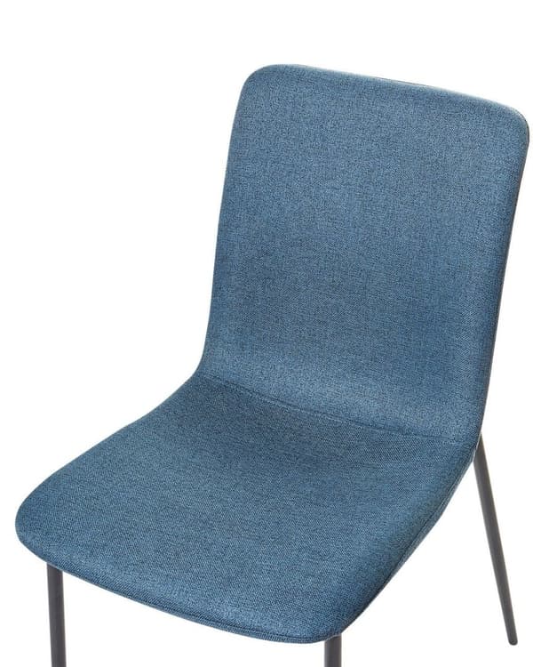 Set med 4 GLENDIVE matstolar mörkblå Lumarko!