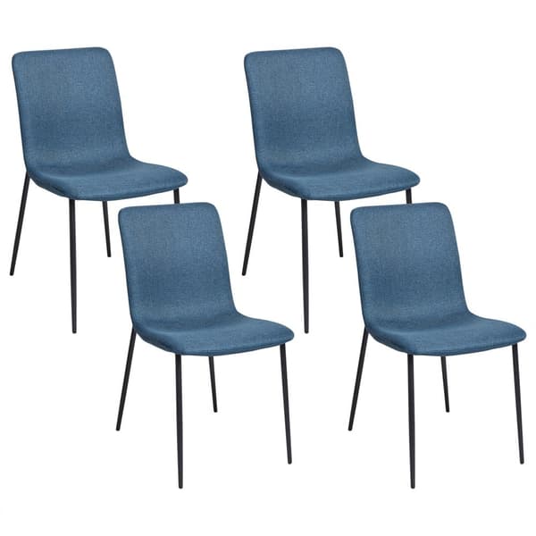 Set med 4 GLENDIVE matstolar mörkblå Lumarko!