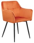 Miniatyrbild 4 av 9: Matstolar i sammet, set om 2, orange, JASMIN Lumarko!