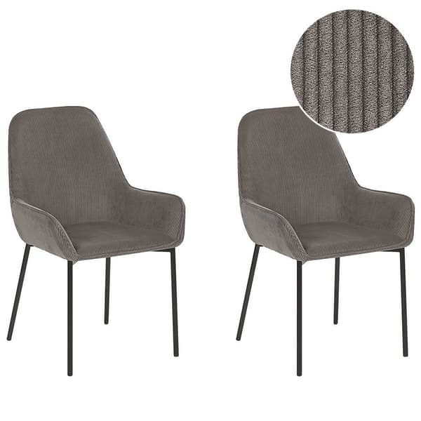 2 kpl LOVERNA Corduroy Grey Lumarko -ruokatuolia!