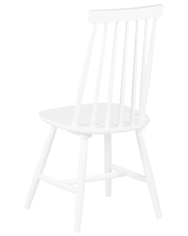 Sæt med 2 BURBANK spisebordsstole træ hvid Lumarko!