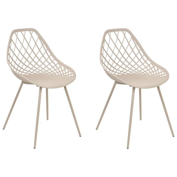Set med 2 CANTON II Beige matstolar Lumarko!