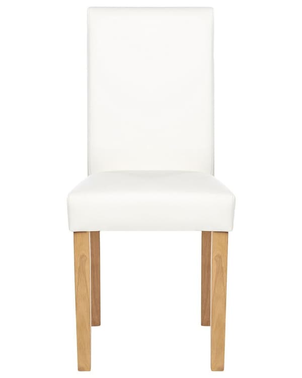 Set med 2 BROADWAY matstolar Ecoleather Vit Lumarko!