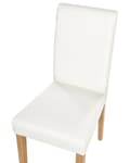 Miniatyrbild 6 av 9: Set med 2 BROADWAY matstolar Ecoleather Vit Lumarko!