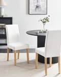 Miniatyrbild 2 av 9: Set med 2 BROADWAY matstolar Ecoleather Vit Lumarko!