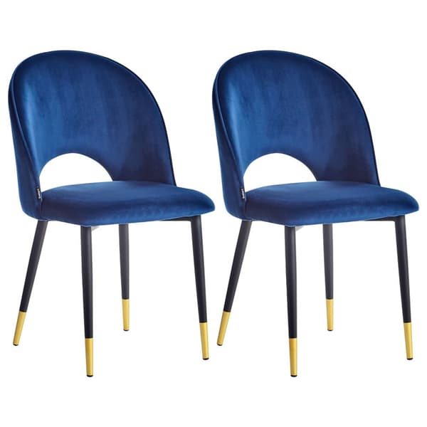 Sæt med 2 MAGALIA blå Lumarko spisebordsstole!