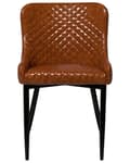 Miniatyrbillede 3 af 10: Sæt med 2 SOLANO spisestuestole Ecoleather Gyldenbrun Lumarko!