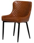 Miniatyrbillede 4 af 10: Sæt med 2 SOLANO spisestuestole Ecoleather Gyldenbrun Lumarko!
