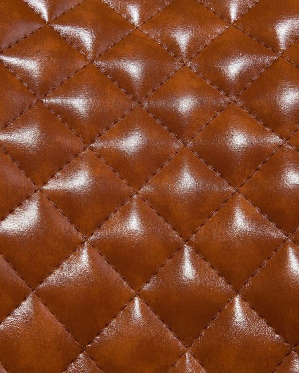 Sæt med 2 SOLANO spisestuestole Ecoleather Gyldenbrun Lumarko!