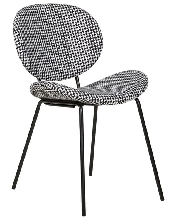 Set med 2 LUANA matstolar svart/vita Lumarko!