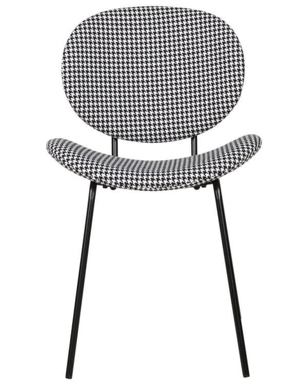 Set med 2 LUANA matstolar svart/vita Lumarko!