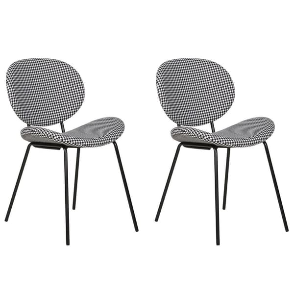 Set med 2 LUANA matstolar svart/vita Lumarko!