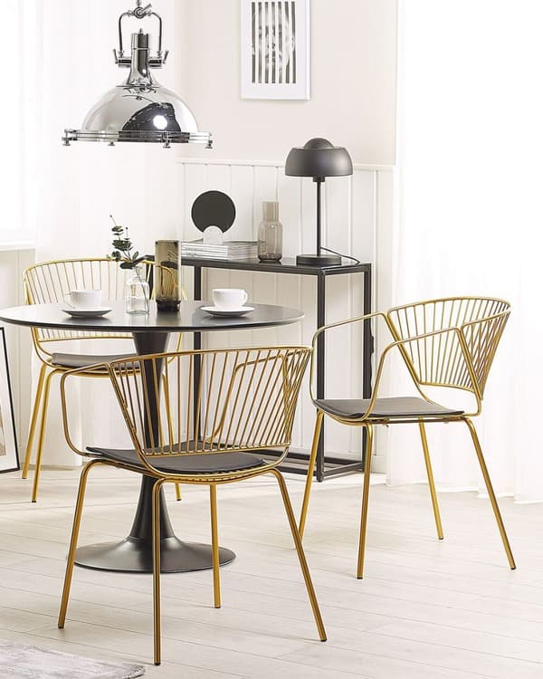 2 kpl RIGBY Metal Gold Lumarko -ruokatuolia!