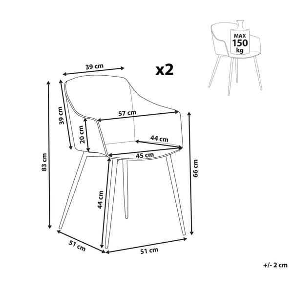 Set med 2 FONDA II vita Lumarko matstolar!