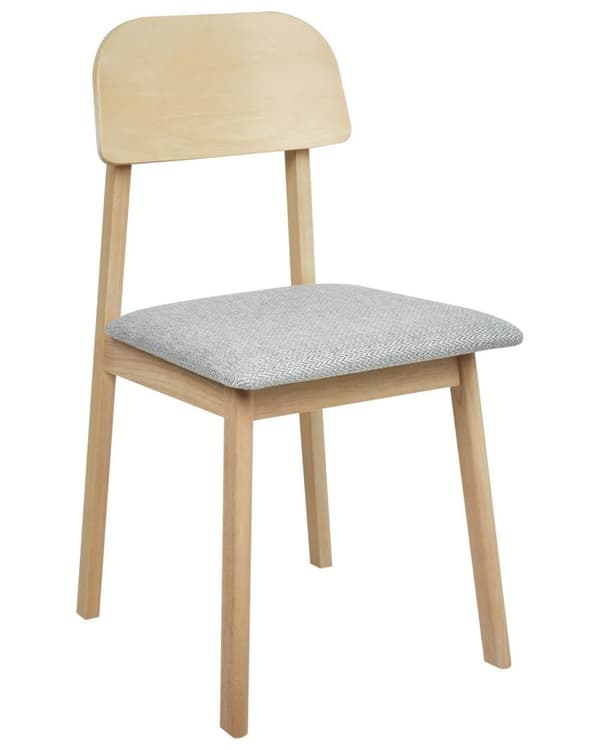 Set med 2 SCANDIA Matstolar Trä Ljusgrå Lumarko!