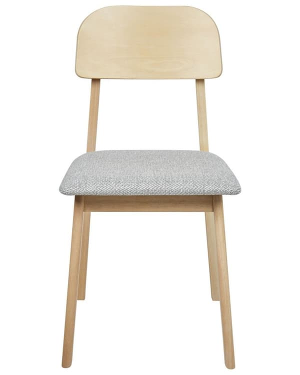 Set med 2 SCANDIA Matstolar Trä Ljusgrå Lumarko!