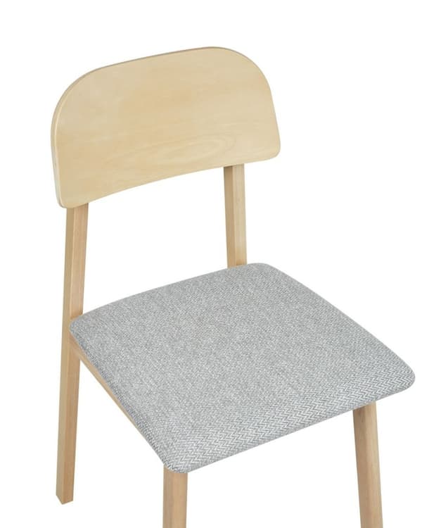 Set med 2 SCANDIA Matstolar Trä Ljusgrå Lumarko!