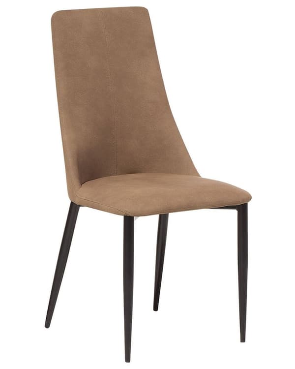 Set med 2 CLAYTON matstolar Ecoleather Gyllenbrun Lumarko!