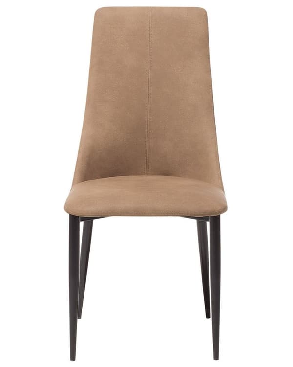 Set med 2 CLAYTON matstolar Ecoleather Gyllenbrun Lumarko!