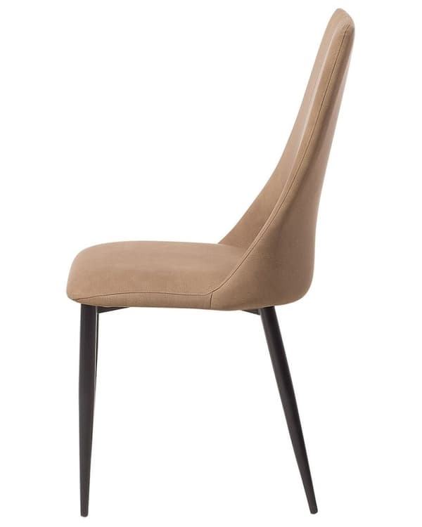 Set med 2 CLAYTON matstolar Ecoleather Gyllenbrun Lumarko!