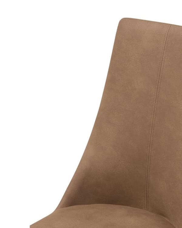 Set med 2 CLAYTON matstolar Ecoleather Gyllenbrun Lumarko!