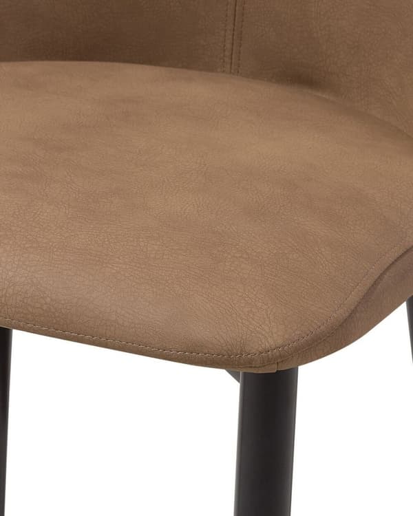 Set med 2 CLAYTON matstolar Ecoleather Gyllenbrun Lumarko!