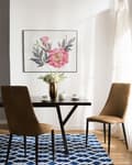 Miniatyrbild 2 av 10: Set med 2 CLAYTON matstolar Ecoleather Gyllenbrun Lumarko!