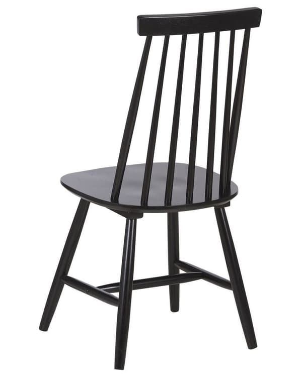 Sæt med 2 BURBANK spisestole træ sort Lumarko!