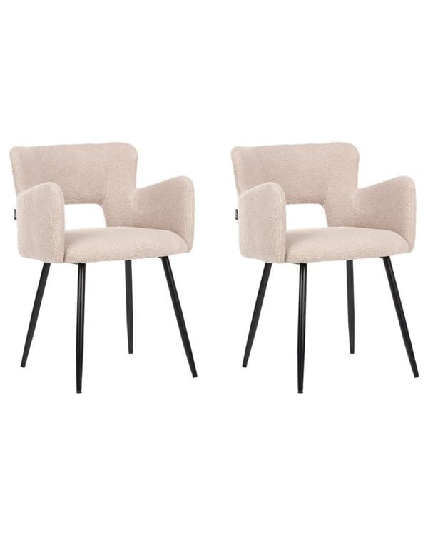 2 kpl SANILAC Boucle Beige Lumarko ruokatuolia!