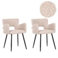 Pikkukuva 1 / 10: 2 kpl SANILAC Boucle Beige Lumarko ruokatuolia!