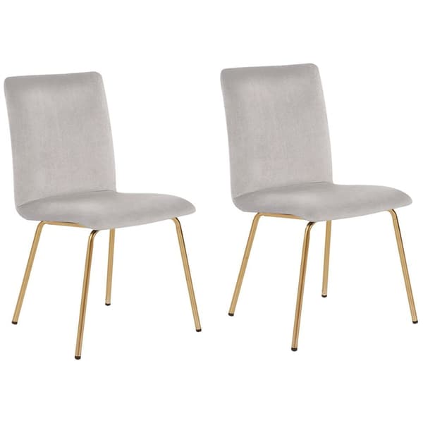 Set med 2 RUBIO sammetsgrå Lumarko matstolar!