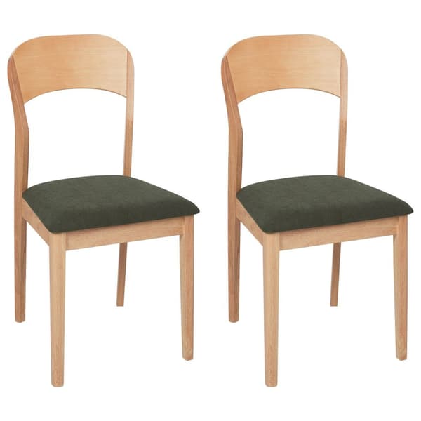 Set med 2 ALVIN trämatstolar ljusbruna Lumarko!