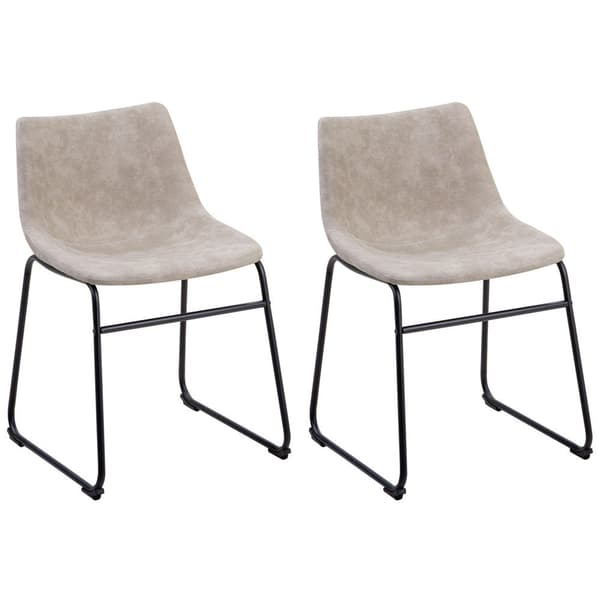 Sæt med 2 BATAVIA beige Lumarko spisebordsstole!