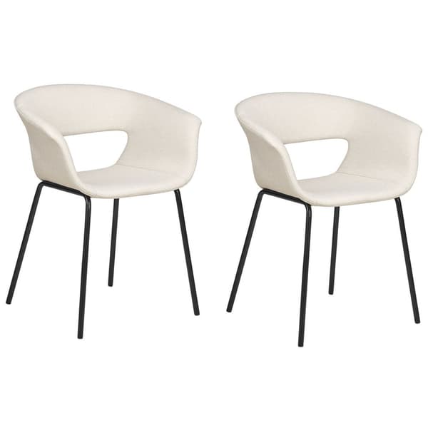 Set med 2 ELMA matstolar ljusbeige Lumarko!