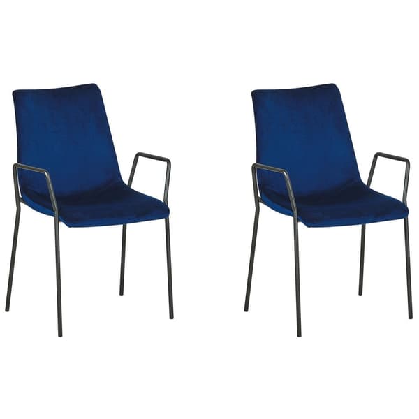 2 JEFFERSON samettista ruokapöydän tuolia, tummansininen, Lumarko!