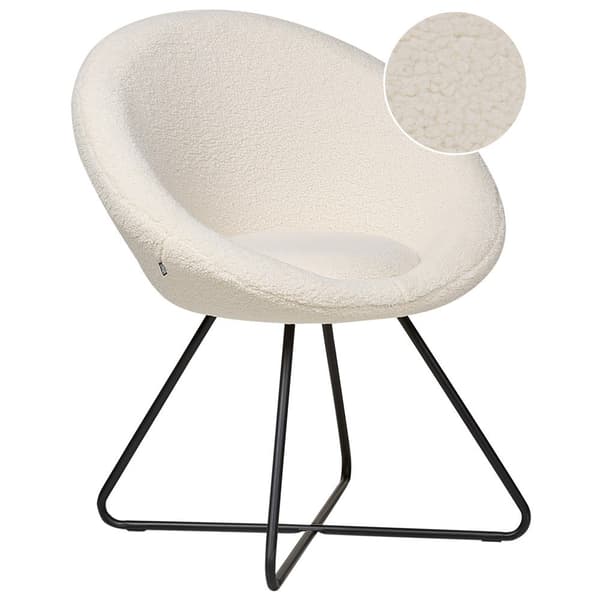 Boucle Spisestol Off-White FLOBY II Lumarko!