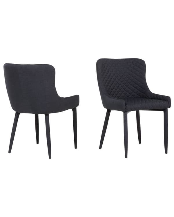 Set med 2 SOLANO svarta Lumarko matstolar!