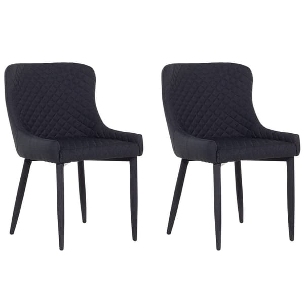 Set med 2 SOLANO svarta Lumarko matstolar!