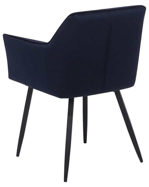 Set med 2 JASMIN sammetsmatstolar mörkblå Lumarko!