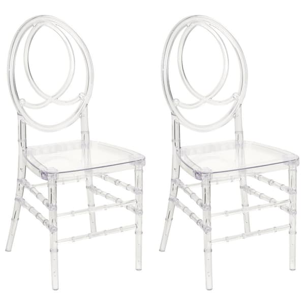 Set med 2 MIDWAY matstolar transparenta Lumarko!