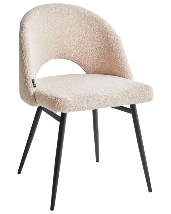 Set med 2 ONAGA Bouclé Beige Lumarko matstolar!