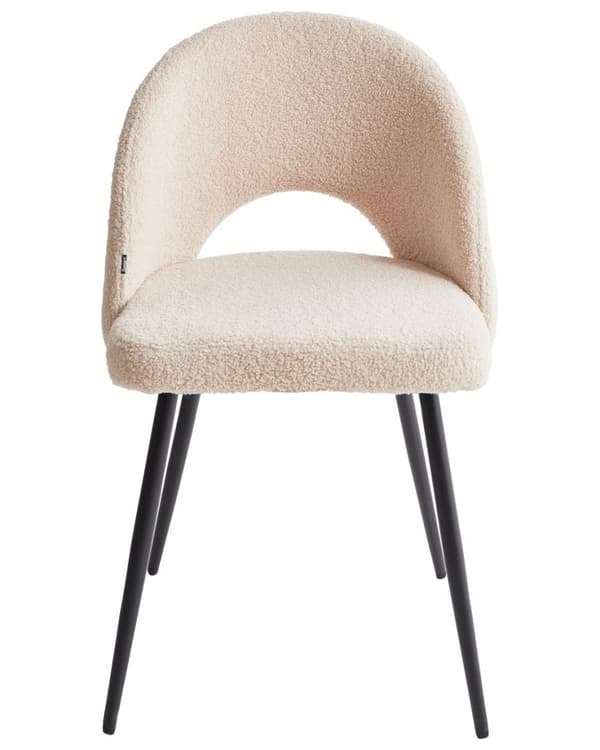 Set med 2 ONAGA Bouclé Beige Lumarko matstolar!