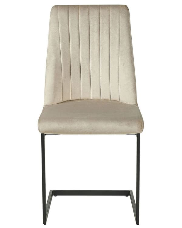 2 LAVONIA samettisen ruokapöydän tuolin setti beige harmaa Lumarko!