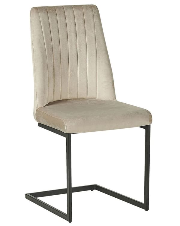 2 LAVONIA samettisen ruokapöydän tuolin setti beige harmaa Lumarko!