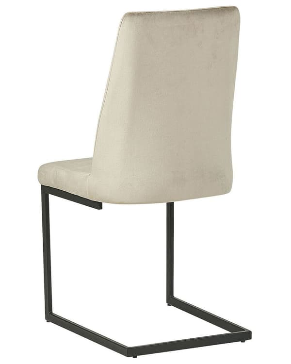 2 LAVONIA samettisen ruokapöydän tuolin setti beige harmaa Lumarko!