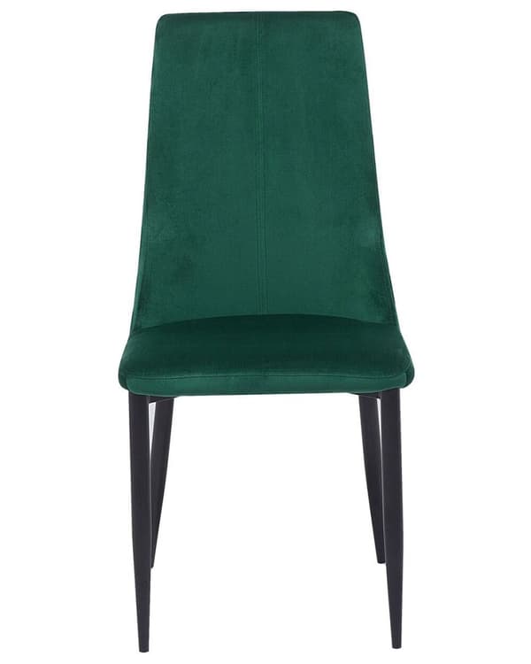 Sæt med 2 CLAYTON spisestole i velour i smaragdgrøn, Lumarko!