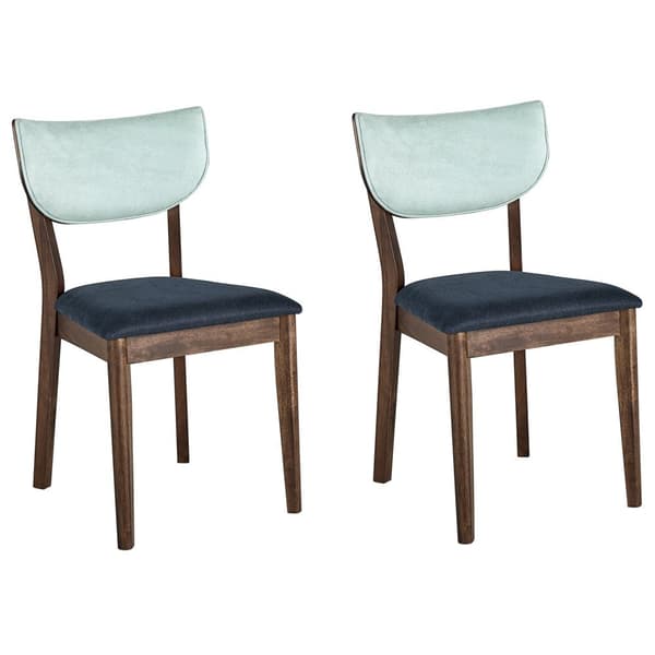 Set med 2 MOKA Trämatstolar Mörkblå Lumarko!