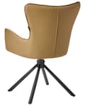 Miniatyrbilde 6 av 10: Sett med 2 Svingbare Spisestoler Lys Beige Boucle Trekk Roterende Understell i Metall